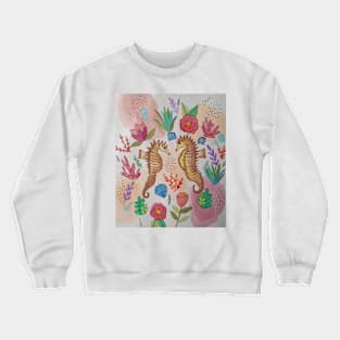 Seahorse and sealife Crewneck Sweatshirt